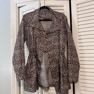 Leopard Print Utility Jacket